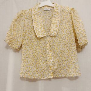 Yellow Floral Top